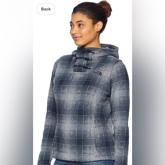 The North Face Crescent Hoodie blue ombre plaid - Picture 5 of 10